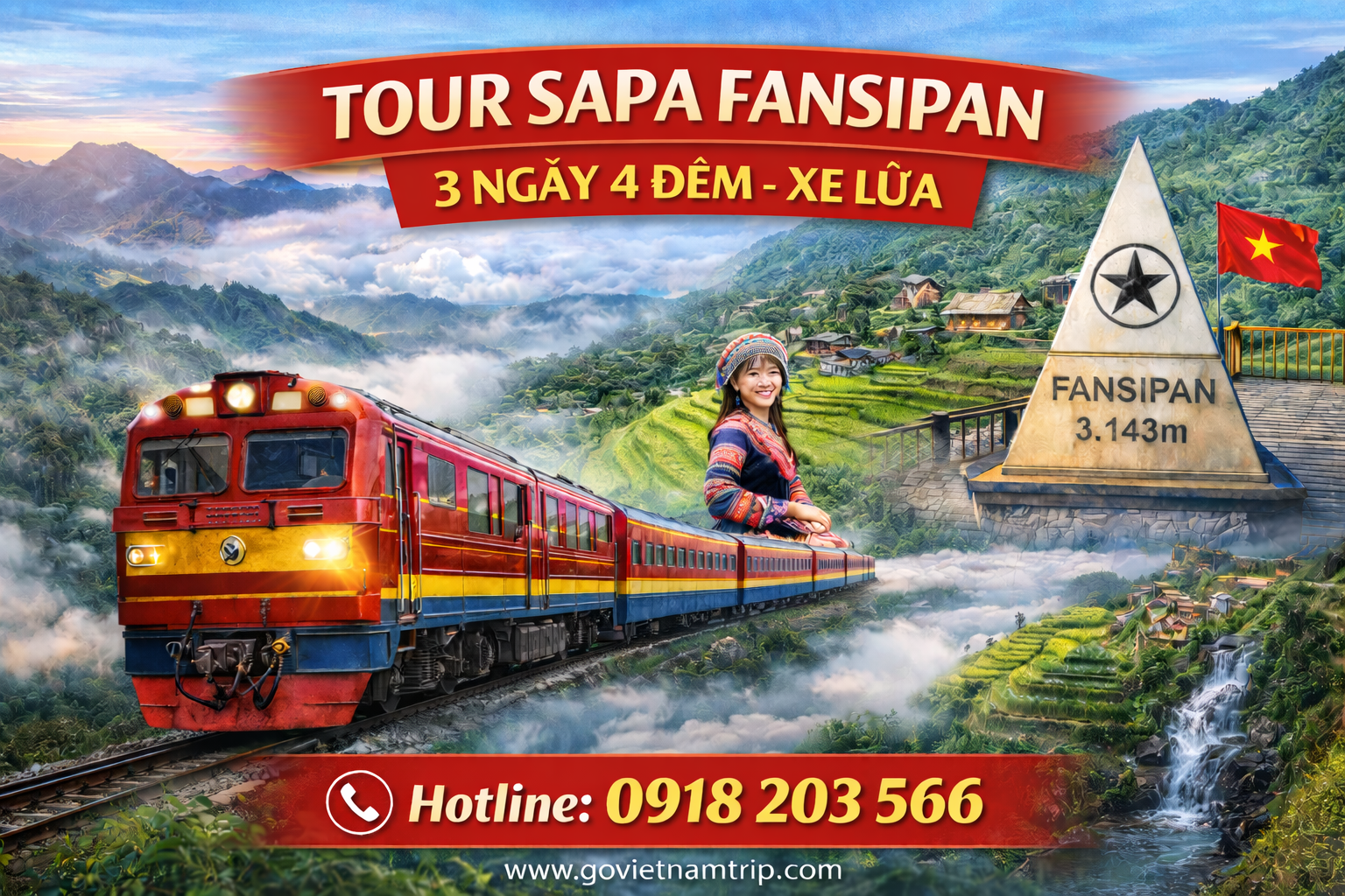 Tour Du Lịch Sapa 3 Ngày 4 Đêm – Tàu Hỏa Khoang 4