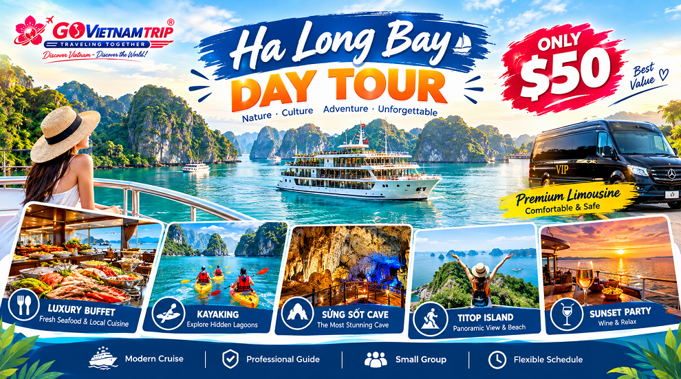 Alina Cruise Halong Bay Luxury Day Tour from Hanoi