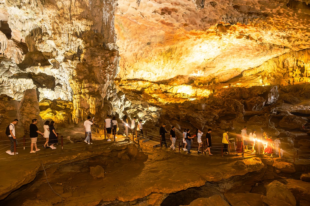 Dolphin Cruise Ha Long Bay: Sung Sot Cave & Titop Island Tour