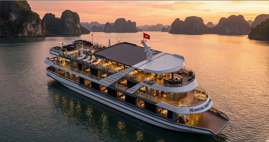Halong Heritage Luxury Day Cruise | Halong Bay 1 Day Tour From Hanoi