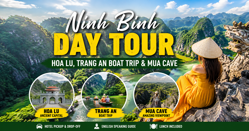 Ninh Binh Day Tour: Hoa Lu, Trang An Boat Trip & Mua Cave