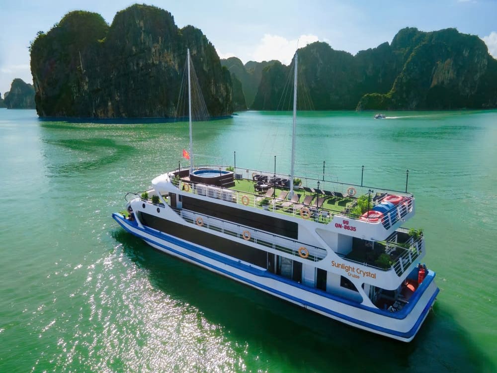 Sunlight Cruise Halong Bay 1 Day Tour | Luxury Cruise From Tuan Chau Harbor